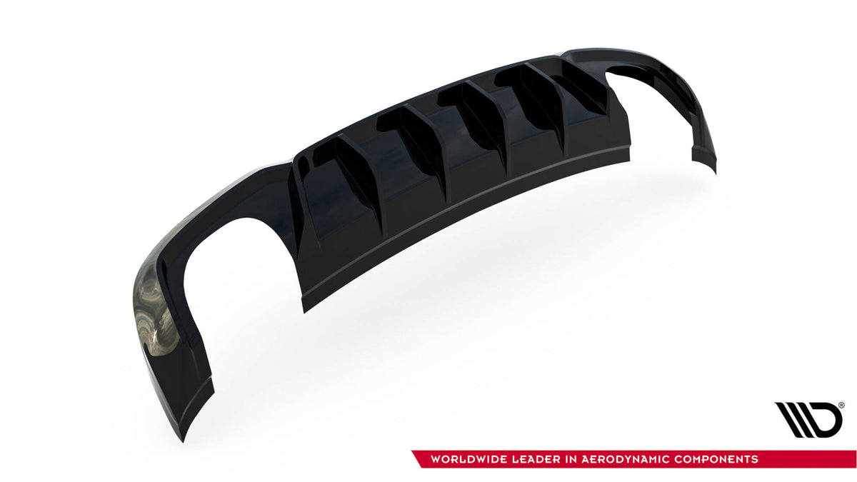 Diffusor Heck Ansatz V.2 passend für Audi RS3 Limousine 8V Facelift schwarz Hochglanz – Ansicht 6