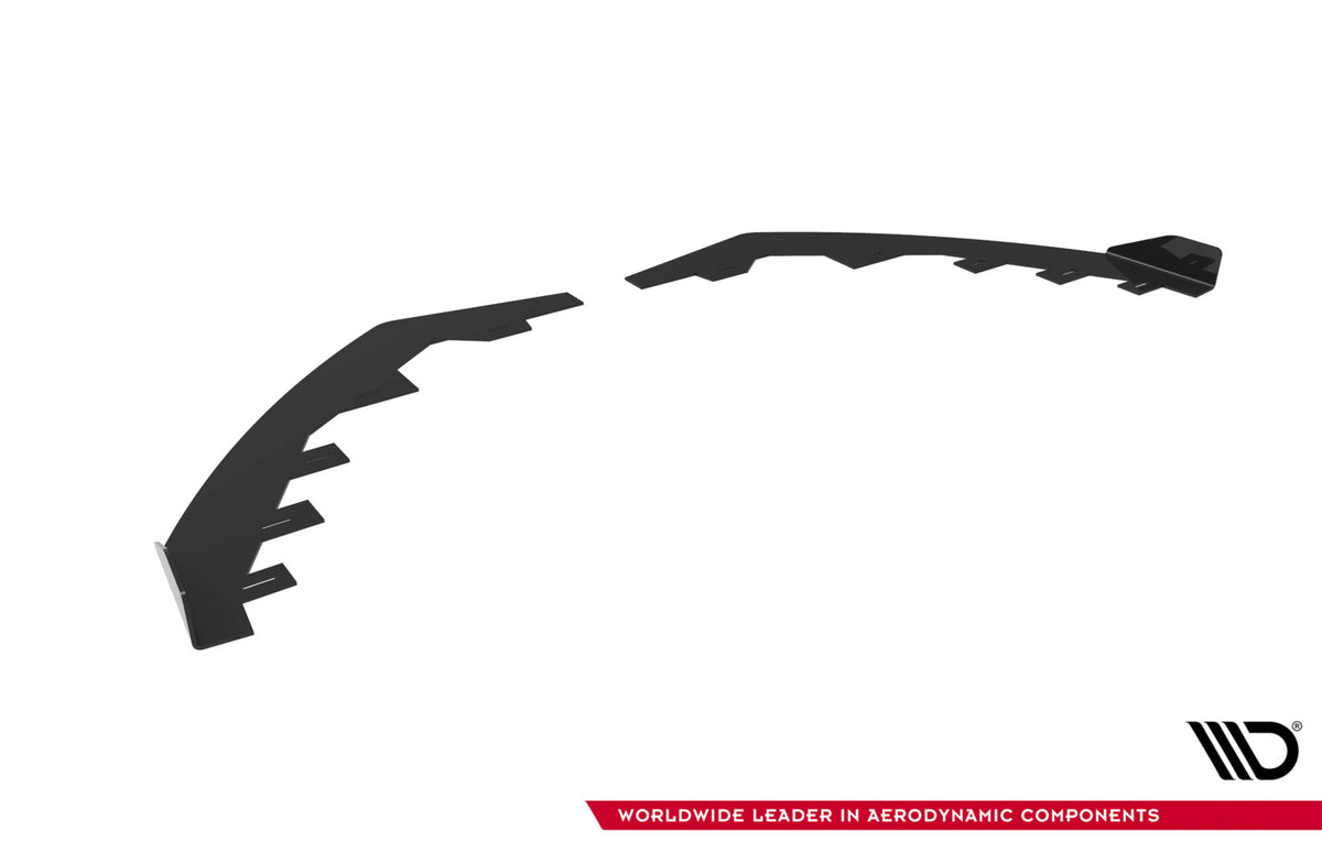 Front Stoßstange Flaps passend für Ford Focus ST Mk3 Facelift schwarz Hochglanz – Ansicht 7
