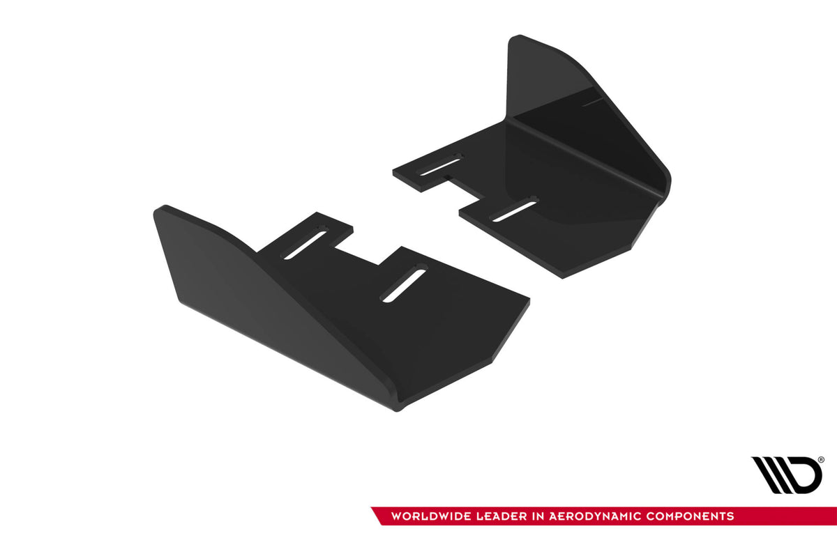 Hintere Seiten Flaps passend für Ford Focus ST Mk3 Facelift schwarz Hochglanz – Ansicht 8