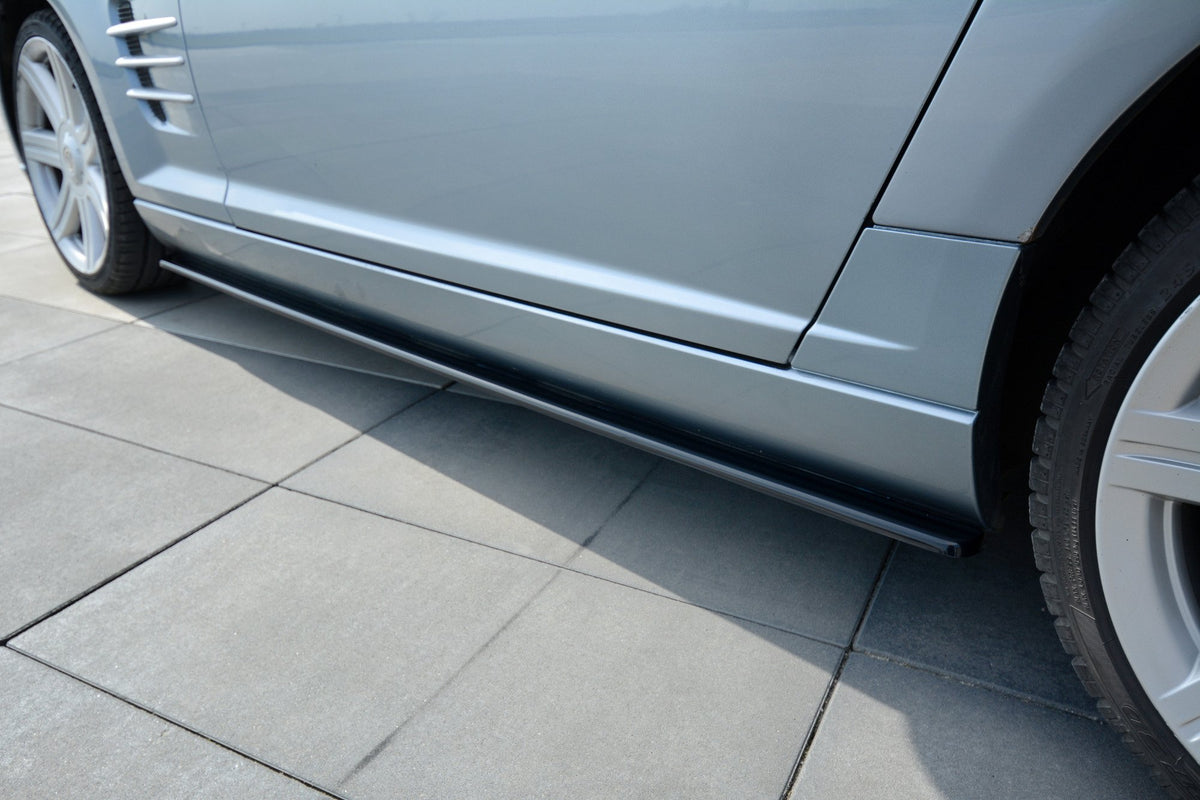 Street+ Seitenschweller Leisten passend für CHRYSLER CROSSFIRE schwarz Hochglanz – Ansicht 5