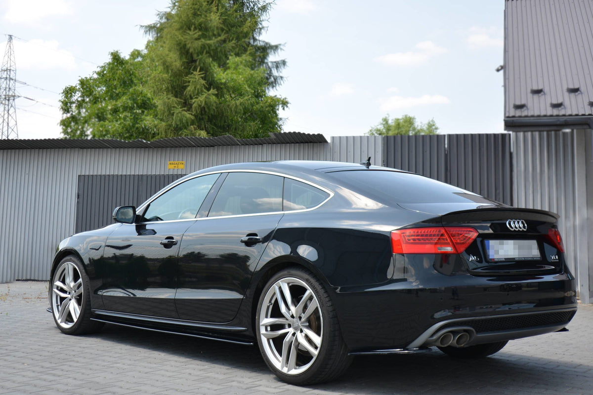 Heck Ansatz Flaps Diffusor passend für Audi A5 S-Line 8T FL Sportback schwarz Hochglanz – Ansicht 4