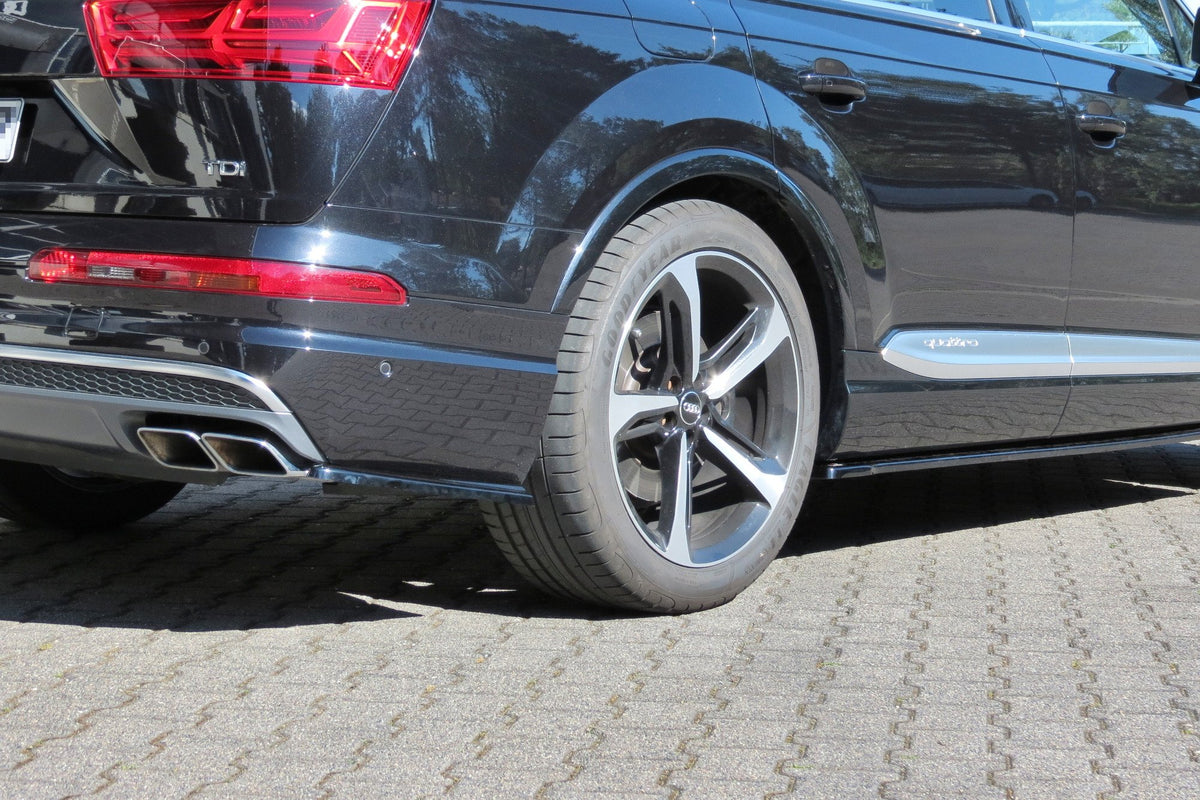 Heck Ansatz Flaps Diffusor passend für Audi SQ7 / Q7 S-Line Mk.2 schwarz Hochglanz – Ansicht 3