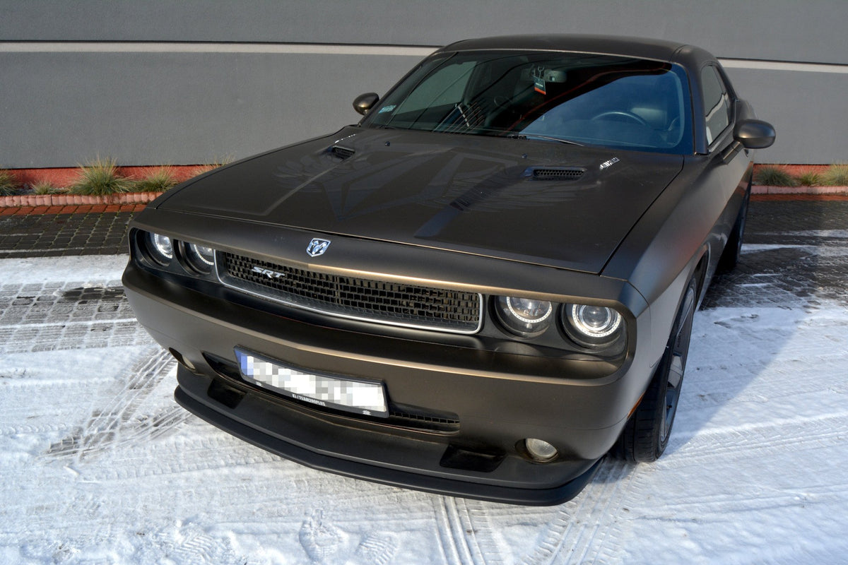 Street+ Spoilerlippe Front Ansatz passend für DODGE CHALLENGER MK3. PHASE-I SRT8 COUPE schwarz Hochglanz – Ansicht 4