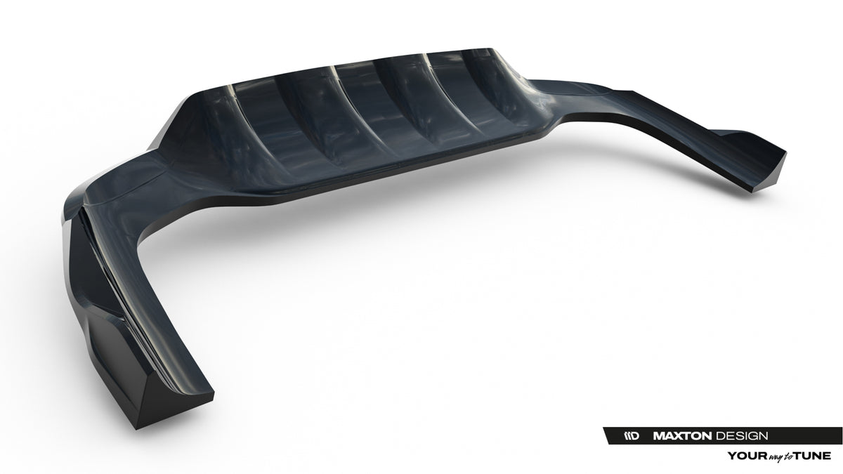 Street+ Mittlerer Diffusor RACE passend für Mercedes-Benz GLC Coupe C254 schwarz Hochglanz – Ansicht 7