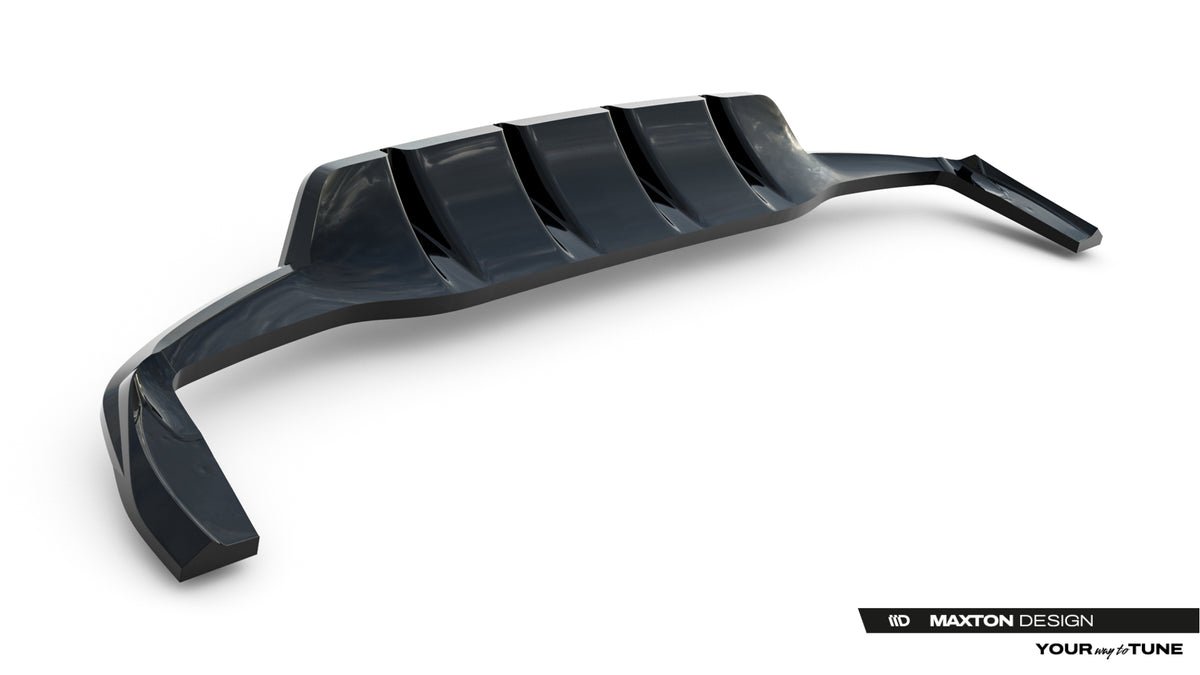 Street+ Mittlerer Diffusor RACE passend für Mercedes-Benz GLA 45 AMG X156 Facelift schwarz Hochglanz – Ansicht 6