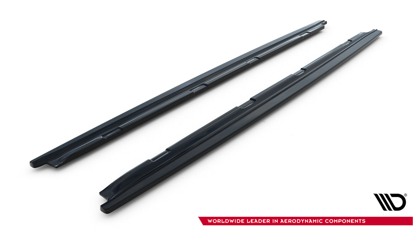 Street+ Seitenschweller Leisten passend für Skoda Octavia RS Hatchback / Combi Mk3 / Mk3 Facelift schwarz Hochglanz – Ansicht 6