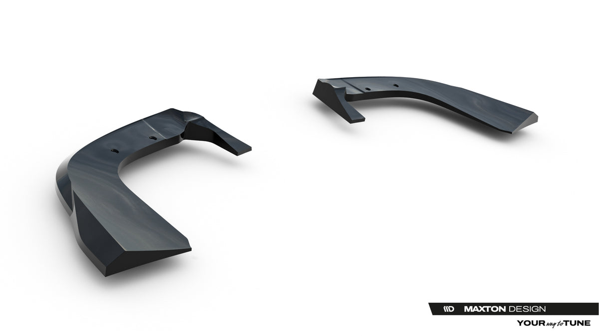 Heck Ansatz Flaps Diffusor passend für Land Rover Range Rover SVR Mk2 Facelift schwarz Hochglanz – Ansicht 6