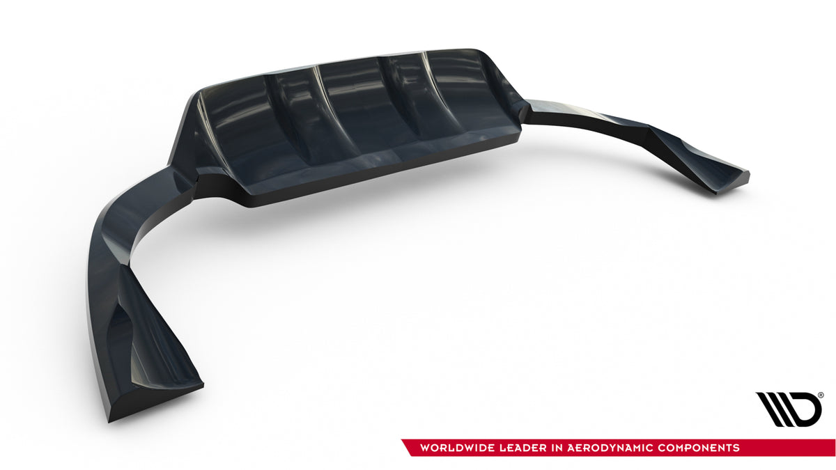Street+ Mittlerer Diffusor RACE passend für Volvo XC60 Mk1 Facelift schwarz Hochglanz – Ansicht 5