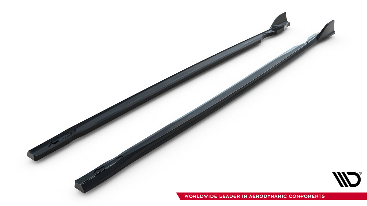 Street+ Seitenschweller Leisten passend für V.4 VW Golf R Hatchback Mk8 / Mk8 Facelift schwarz Hochglanz – Ansicht 5