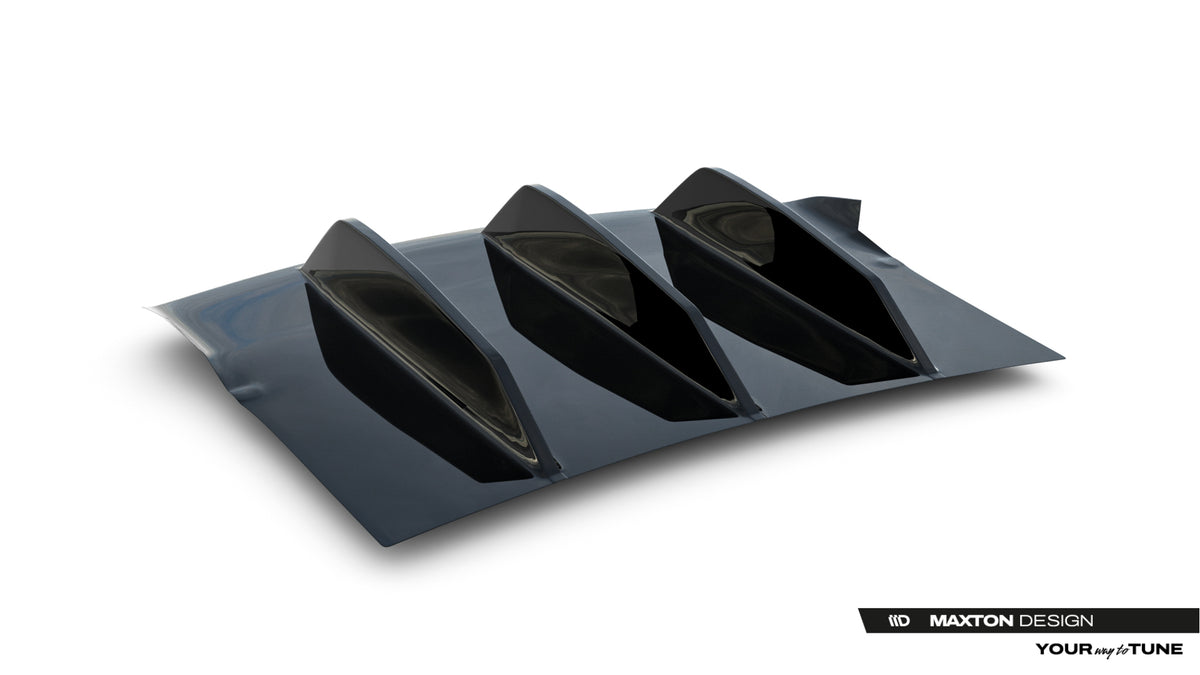 Diffusor Heck Ansatz passend für Tesla Model S Mk1 schwarz Hochglanz – Ansicht 5