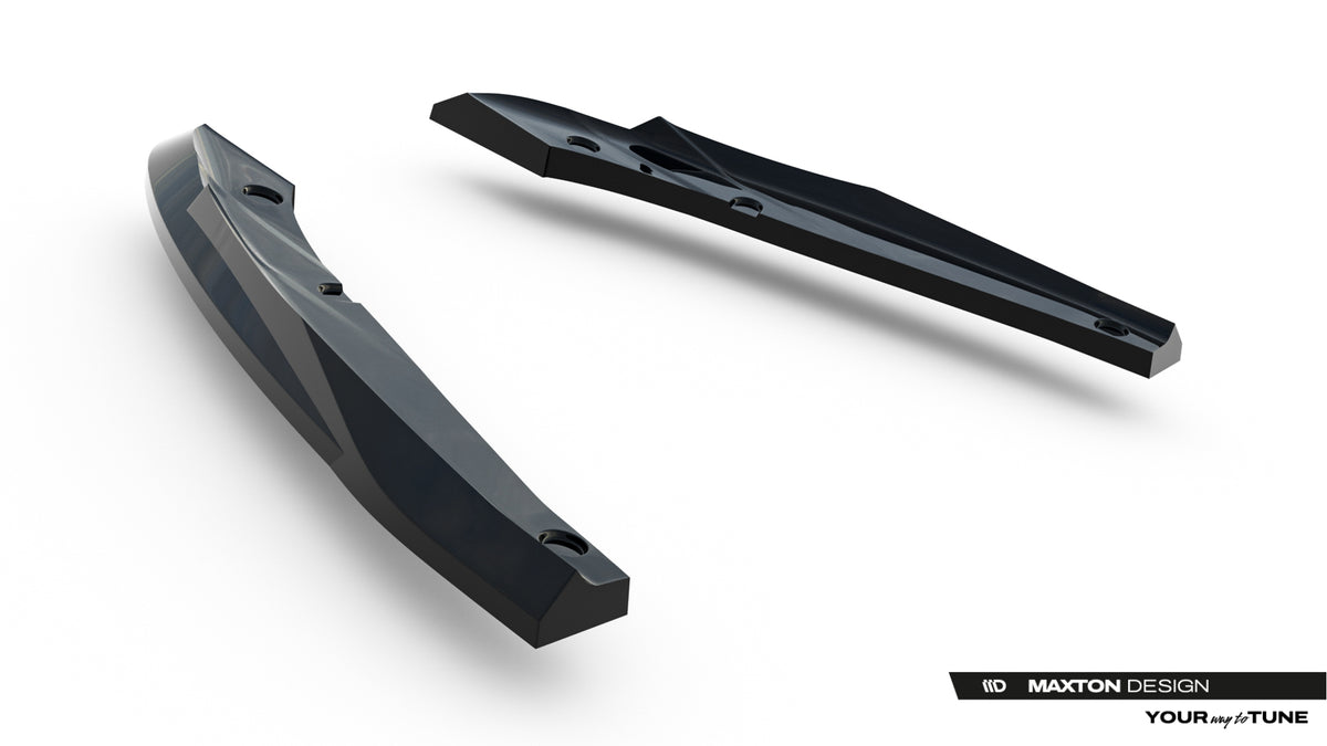 Heck Ansatz Flaps Diffusor V.4 passend für Cupra Leon ST Mk1 Facelift schwarz Hochglanz – Ansicht 7