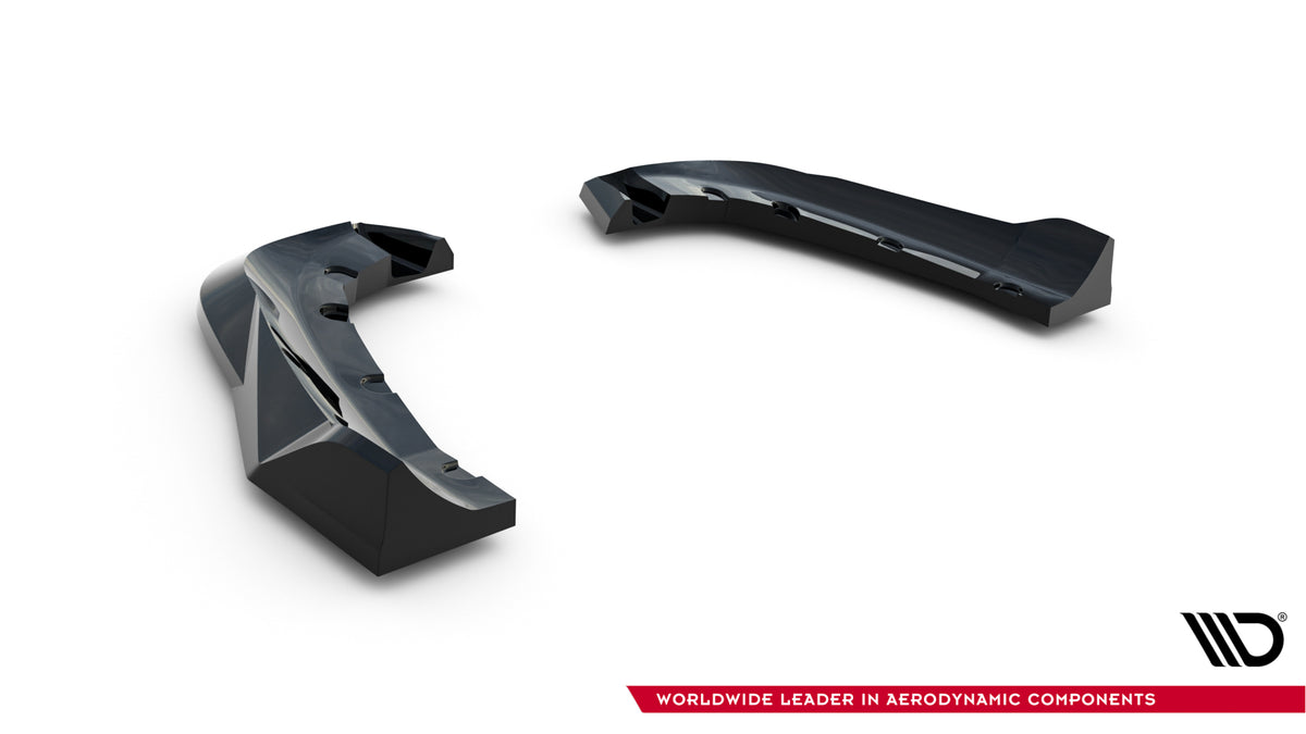Heck Ansatz Flaps Diffusor V.2 passend für Alfa Romeo Stelvio Mk1 schwarz Hochglanz – Ansicht 5