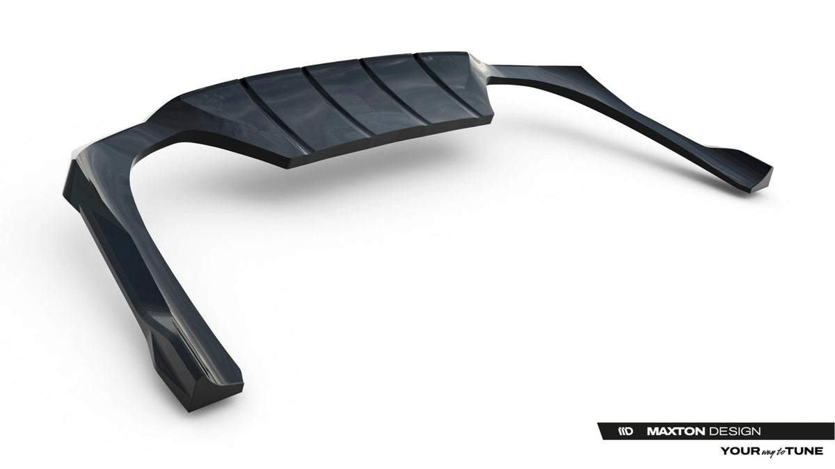 Street+ Mittlerer Diffusor RACE passend für Mercedes-AMG E53 Limousine / Kombi W214 schwarz Hochglanz – Ansicht 7