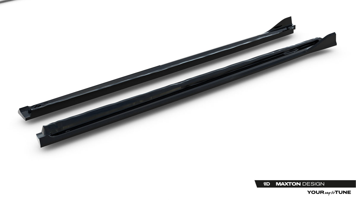 Street+ Seitenschweller Leisten V.2 passend für Skoda Superb Sportline Mk4 schwarz Hochglanz – Ansicht 6