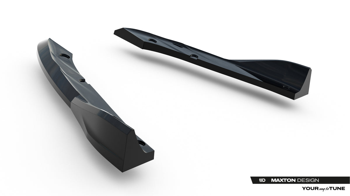 Heck Ansatz Flaps Diffusor V.3 passend für Cupra Leon ST Mk1 Facelift schwarz Hochglanz – Ansicht 6