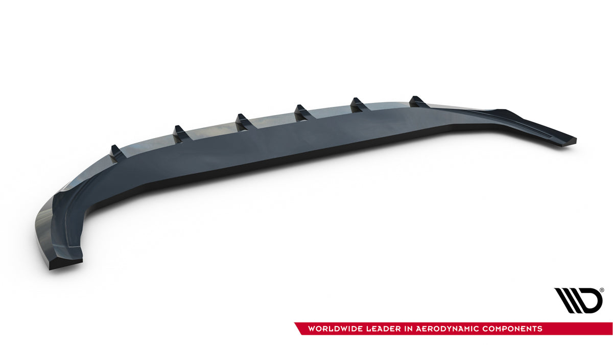 Street+ Spoilerlippe Front Ansatz V.2 passend für VW Tiguan Mk3 schwarz Hochglanz – Ansicht 5