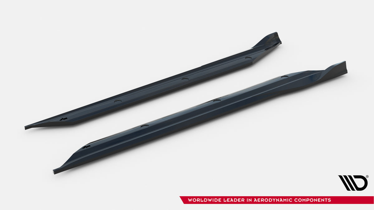 Street+ Seitenschweller Leisten V.2 passend für Porsche 718 Cayman GTS 982c / 718 Boxster GTS 982 schwarz Hochglanz – Ansicht 6