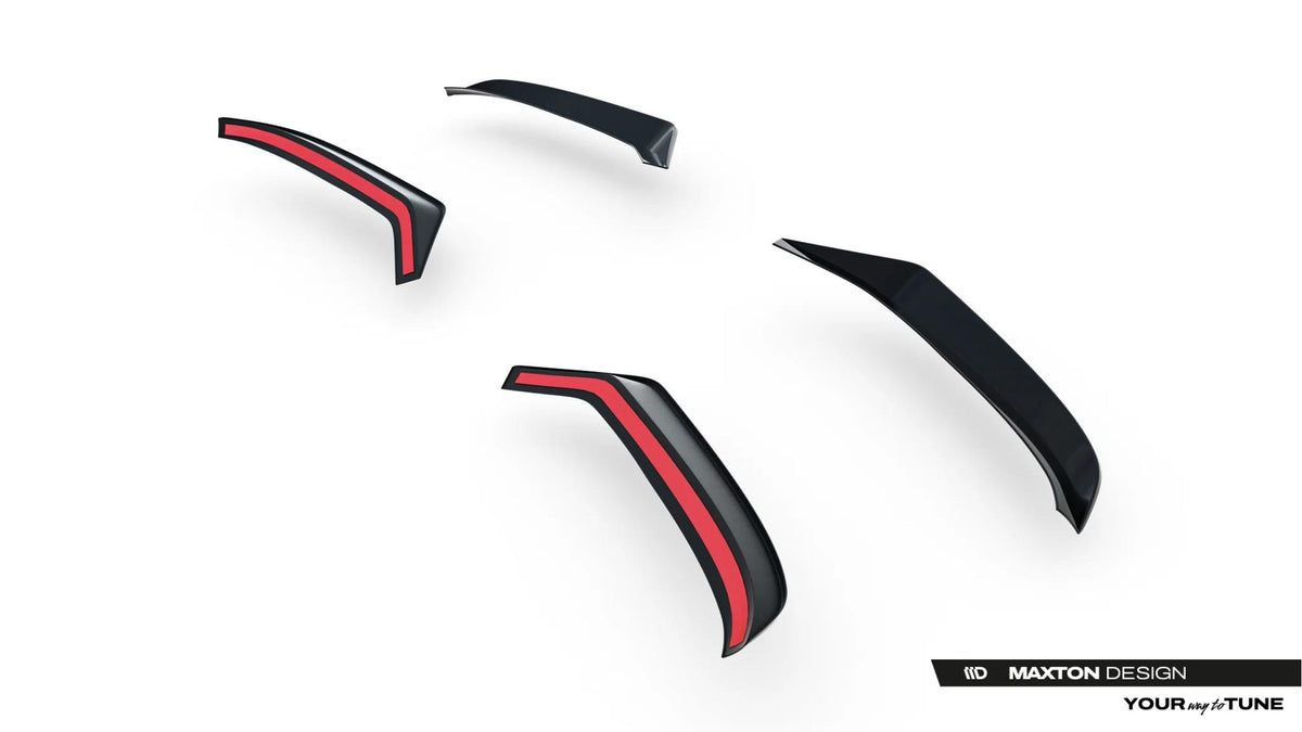 Heckspoiler Lippe VW Transporter T7 / Ford Transit Custom Mk2 / Tourneo Custom Mk2 schwarz Hochglanz – Ansicht 6