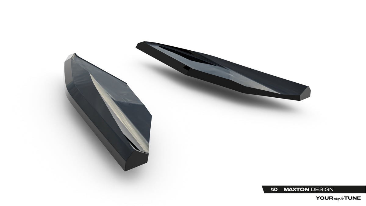 Heck Ansatz Flaps Diffusor passend für BMW X1 M35i U11 schwarz Hochglanz – Ansicht 5