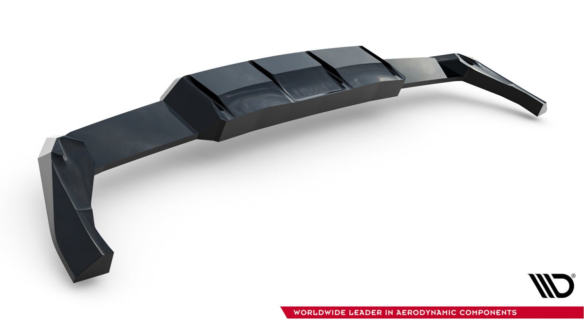 Street+ Mittlerer Diffusor RACE V.2 passend für VW Golf R Hatchback Mk8 / Mk8 Facelift schwarz Hochglanz – Ansicht 7