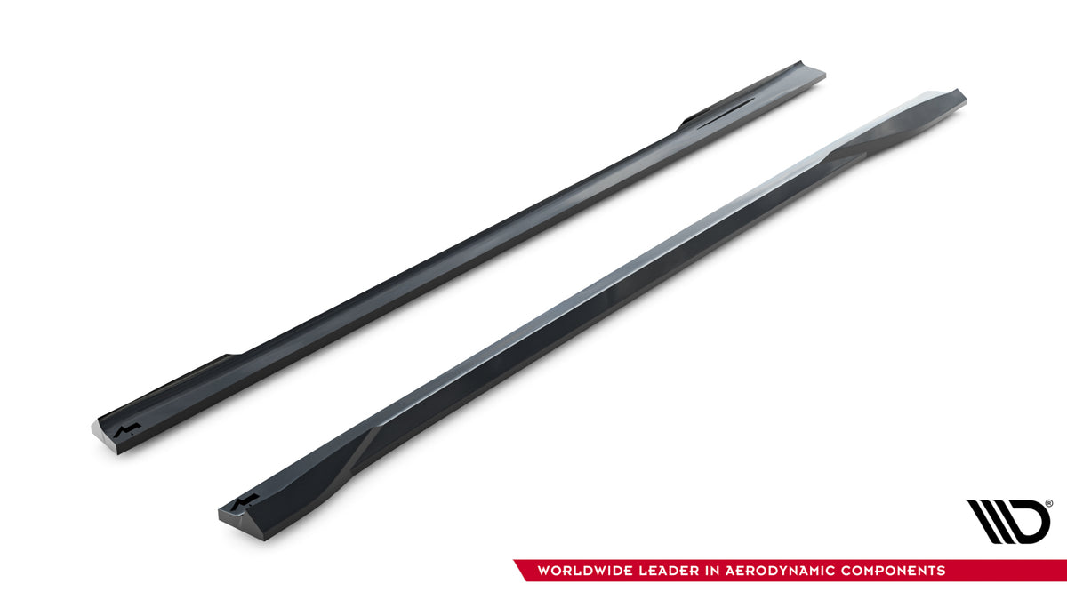 Street+ Seitenschweller Leisten passend für BMW 4er Cabrio / Coupe F33 / F32 schwarz Hochglanz – Ansicht 6