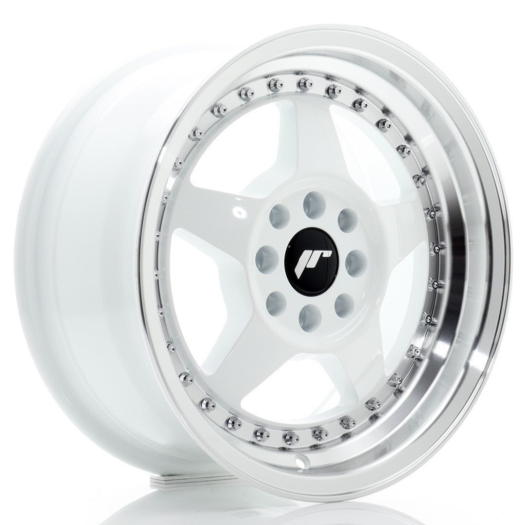 JR Wheels JR6 – White w/ Machined Lip
