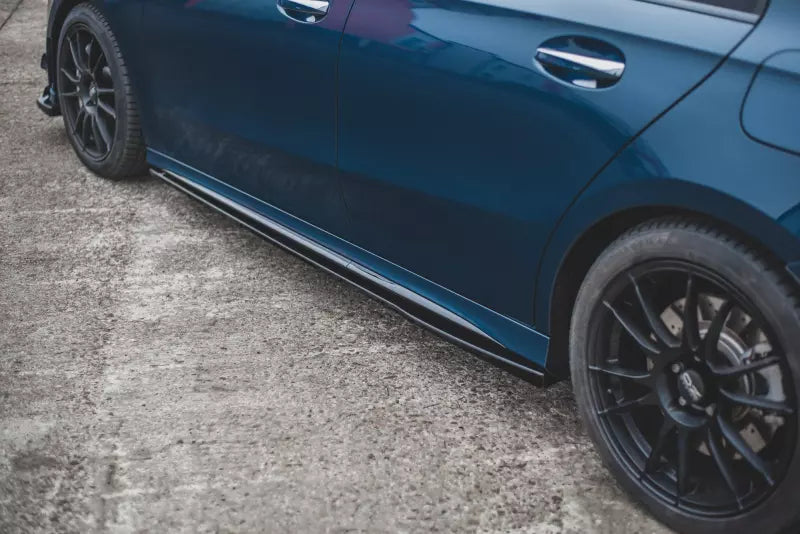 Maxton Design Seitenschweller (Paar) für Mercedes A35 AMG W177 Hochglanz schwarz – Ansicht 4