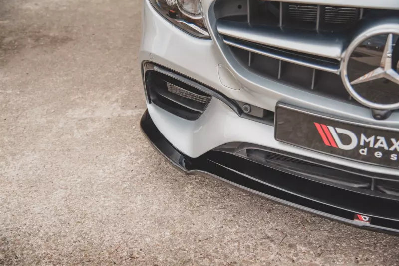 Maxton Design Frontlippe V.1 für Mercedes E63 AMG Kombi/Limo S213/W213 Hochglanz schwarz – Ansicht 4