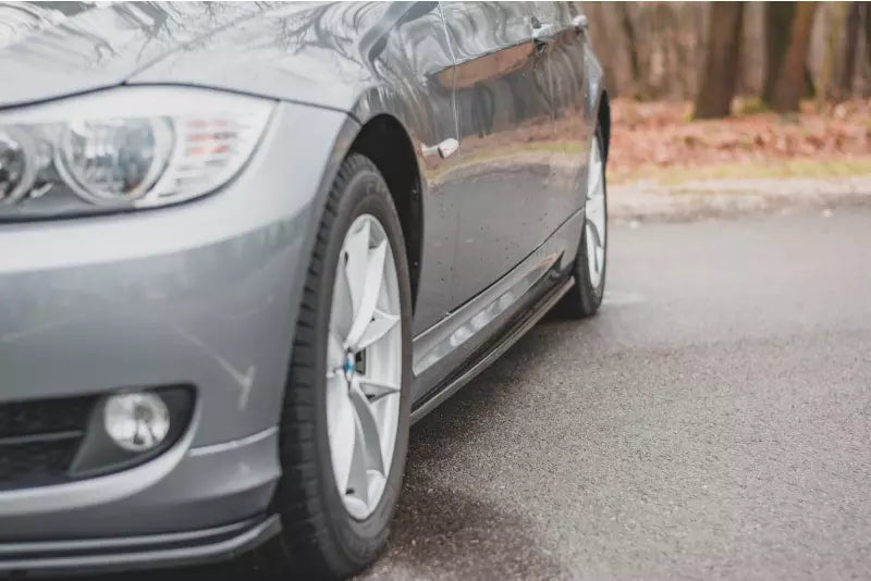 Maxton Design Seitenschweller (Paar) für BMW 3er E90 / E91 Facelift Hochglanz schwarz – Ansicht 4