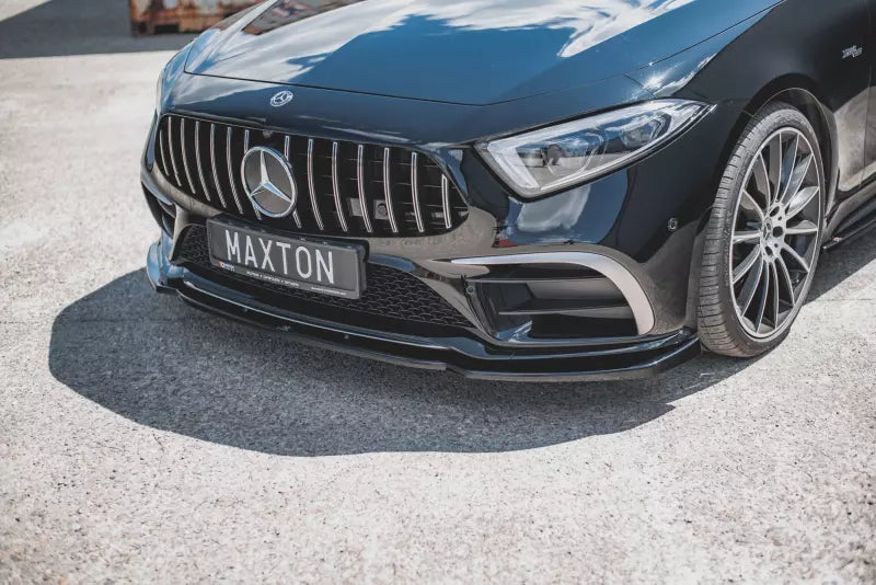 Maxton Design Frontlippe V.2 für Mercedes CLS C257 AMG-Line Hochglanz schwarz – Ansicht 4