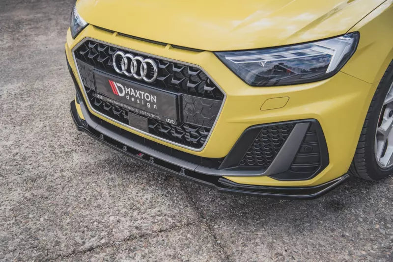 Maxton Design Frontlippe V.1 für Audi A1 GB S-Line Hochglanz schwarz – Ansicht 4