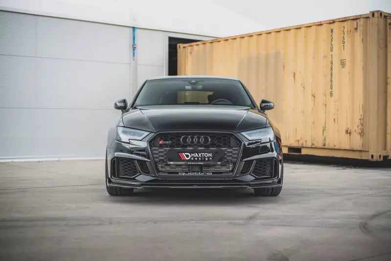 Maxton Design Frontlippe V.3 für Audi RS3 8V Sportback Facelift Hochglanz schwarz – Ansicht 4
