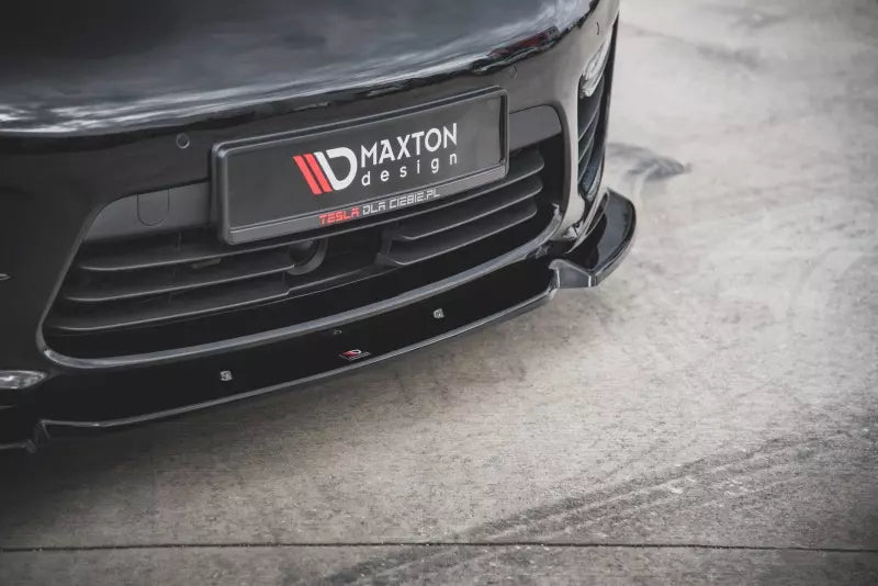 Maxton Design Frontlippe V.1 für Porsche Panamera Turbo 970 Facelift Hochglanz schwarz – Ansicht 4