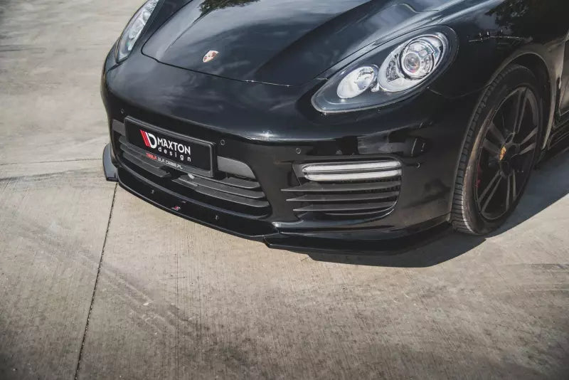 Maxton Design Frontlippe V.2 für Porsche Panamera Turbo 970 Facelift Hochglanz schwarz – Ansicht 4
