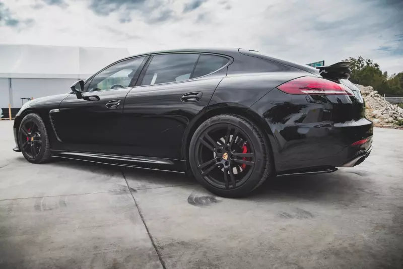 Maxton Design Diffusor Flaps für Porsche Panamera Turbo 970 Facelift Hochglanz schwarz – Ansicht 4