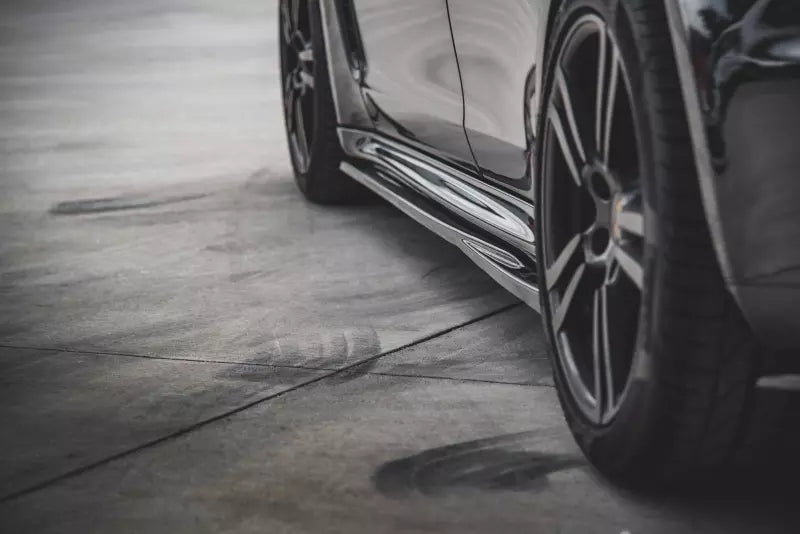 Maxton Design Seitenschweller (Paar) V.1 für Porsche Panamera Turbo 970 Facelift Hochglanz schwarz – Ansicht 4