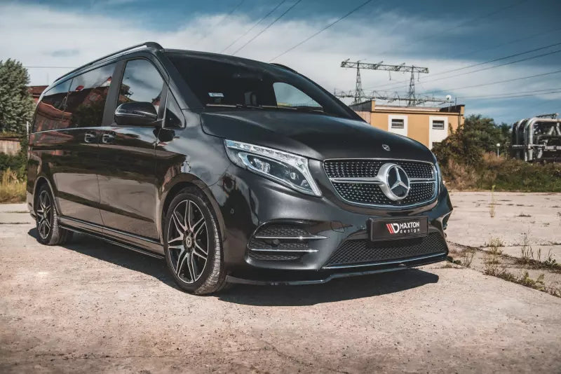 Maxton Design Frontlippe V.4 für Mercedes V-Klasse W447 AMG-Line Facelift Hochglanz schwarz – Ansicht 4