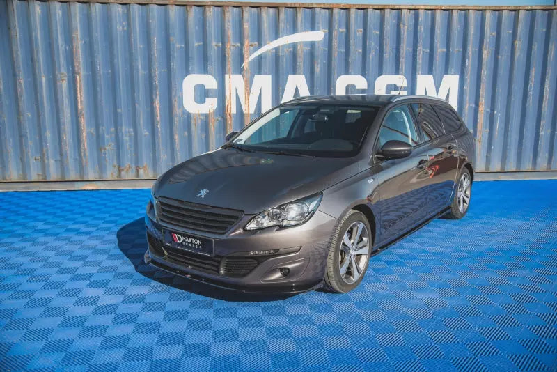 Maxton Design Frontlippe V.2 für Peugeot 308 II Facelift Hochglanz schwarz – Ansicht 4