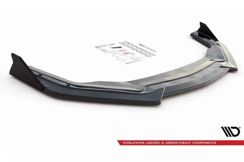 Maxton Design Frontlippe V.1 mit Flaps für Ford Mustang GT Mk6 Facelift Hochglanz schwarz – Ansicht 4