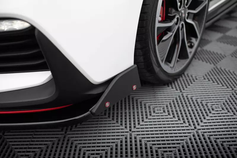 Maxton Design Frontlippe V.6 mit Flaps für Hyundai I30 N Mk3 Hatchback/Fastback Hochglanz schwarz – Ansicht 4