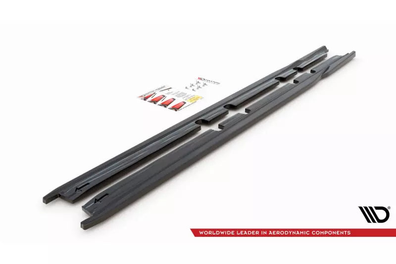 Maxton Design Seitenschweller (Paar) V.1 für Seat Leon 4 (Typ KL) FR Hochglanz schwarz – Ansicht 4