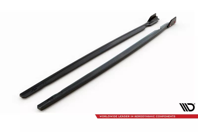 Maxton Design Seitenschweller (Paar) V.2 mit Flaps für VW Golf 8 R Hochglanz schwarz – Ansicht 4