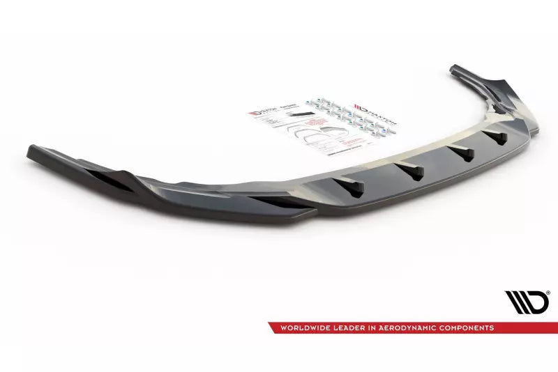 Maxton Design Frontlippe V.4 für VW Golf 8 R Hochglanz schwarz – Ansicht 4