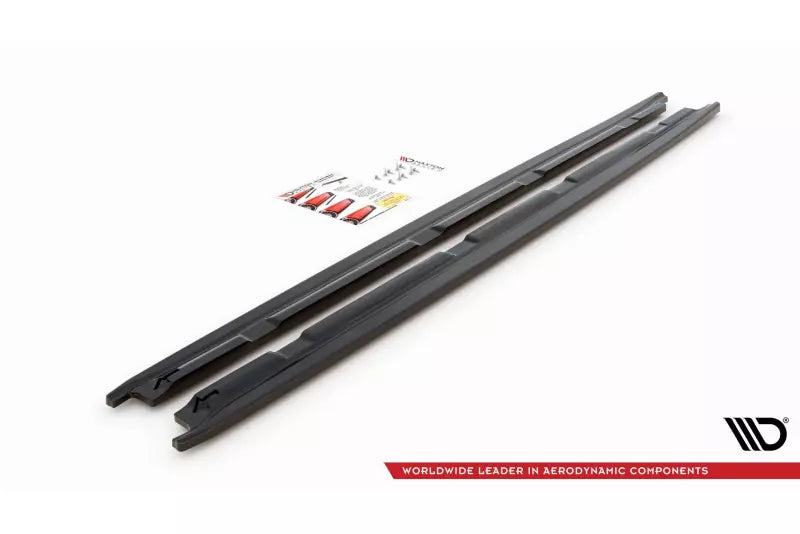 Maxton Design Seitenschweller (Paar) für Skoda Octavia 3 III 5E Facelift Hochglanz schwarz – Ansicht 4