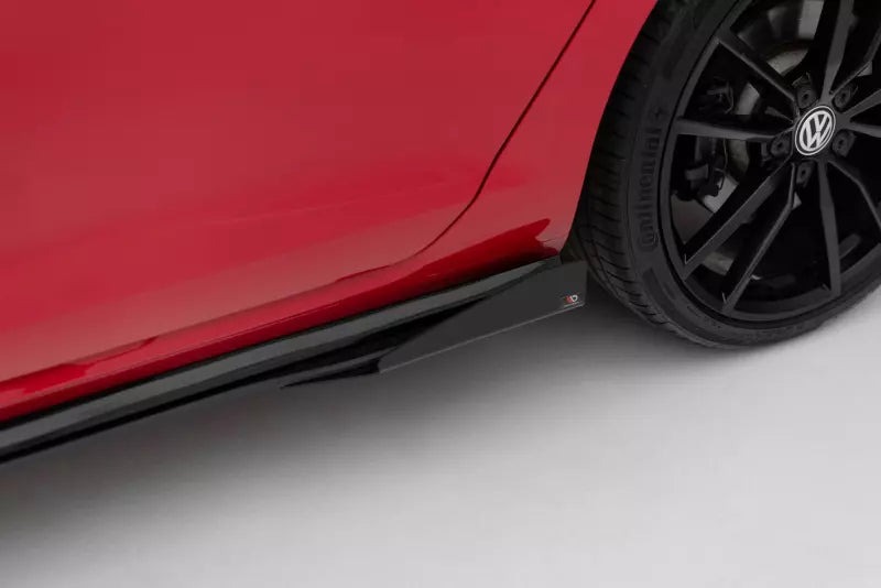 Maxton Design Street Pro Schweller Flaps für VW Golf 7 R-Line / R / R-Line Facelift Hochglanz schwarz – Ansicht 4