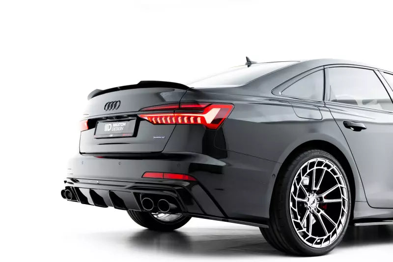 Maxton Design Heckdiffusor für Audi S6 / A6 S-Line C8 Limousine / Avant 2018-2026 Hochglanz schwarz – Ansicht 4