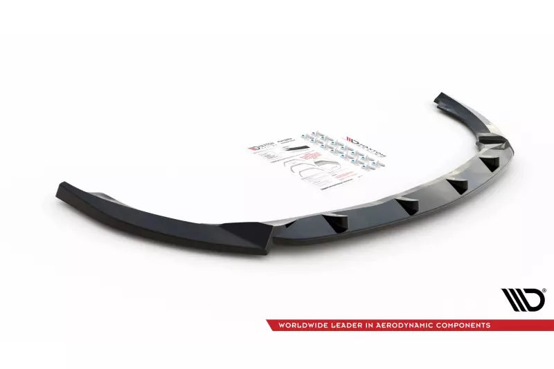 Maxton Design Frontlippe V.1 für Mercedes A-Klasse W176 Hochglanz schwarz – Ansicht 4