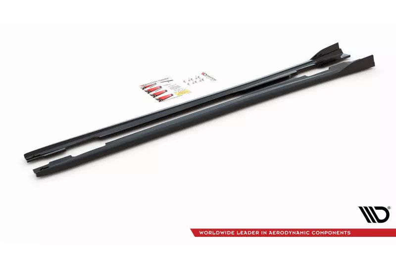 Maxton Design Seitenschweller (Paar) V.1 für Mercedes A-Klasse W176 Hochglanz schwarz – Ansicht 4