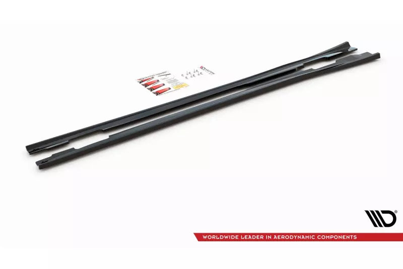 Maxton Design Seitenschweller (Paar) V.2 für Mercedes A-Klasse W176 Hochglanz schwarz – Ansicht 4