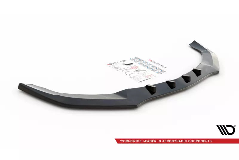 Maxton Design Frontlippe V.1 für Mercedes E Klasse W212 AMG-Line 2012-2016 Hochglanz schwarz – Ansicht 4